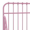 Utvidbar sengeramme rosa metall 80x130/200 cm