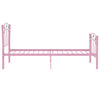 Sengeramme med fotballdesign rosa metall 90x200 cm