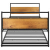 Uttrekkbar sengeramme svart metall 90x200 cm