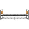 Uttrekkbar sengeramme svart metall 90x200 cm
