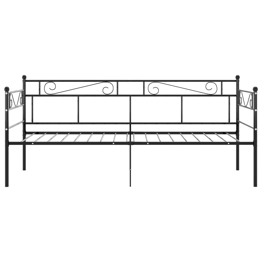 Ramme til sovesofa svart metall 90x200 cm