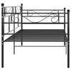 Ramme til sovesofa svart metall 90x200 cm