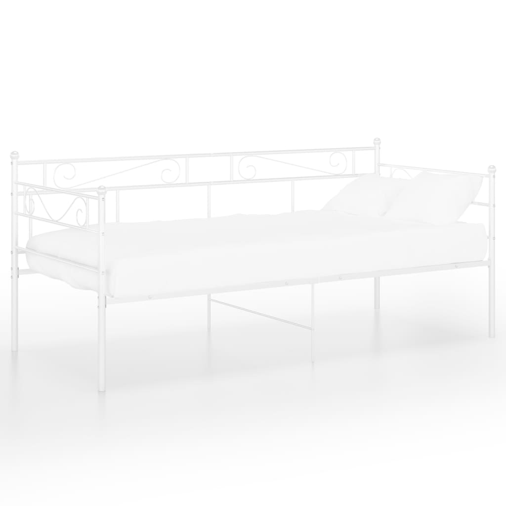 Ramme til sovesofa hvit metall 90x200 cm