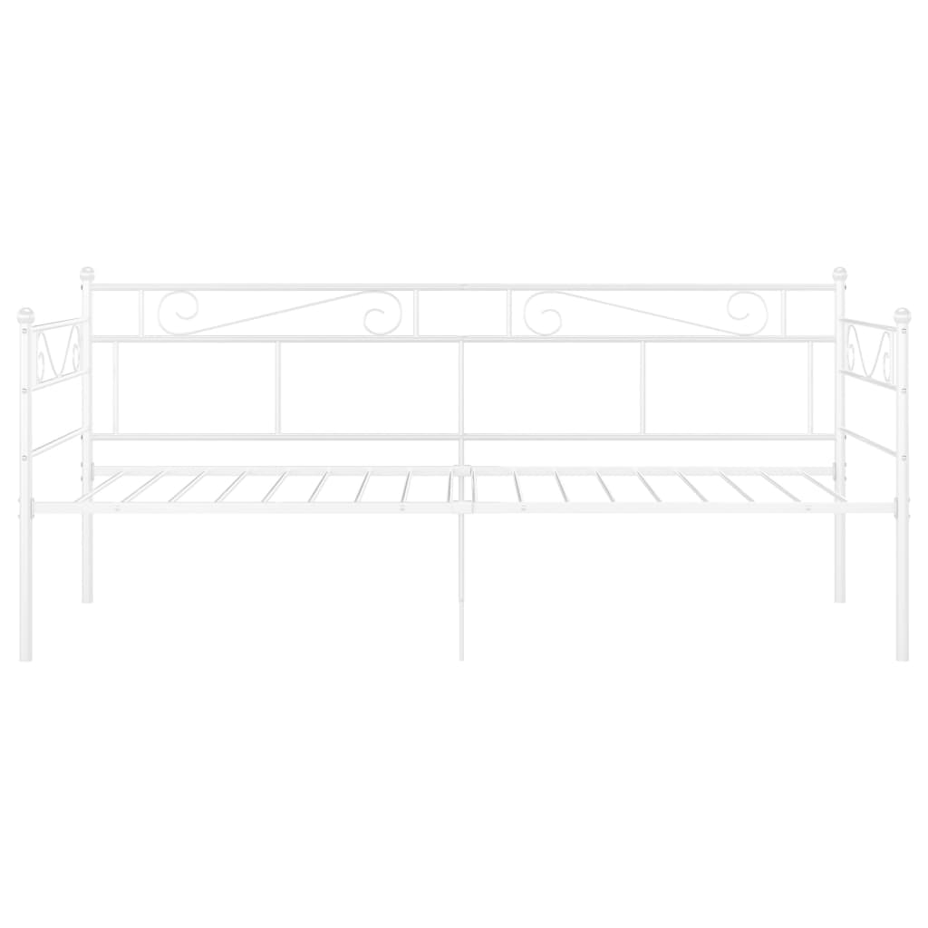 Ramme til sovesofa hvit metall 90x200 cm