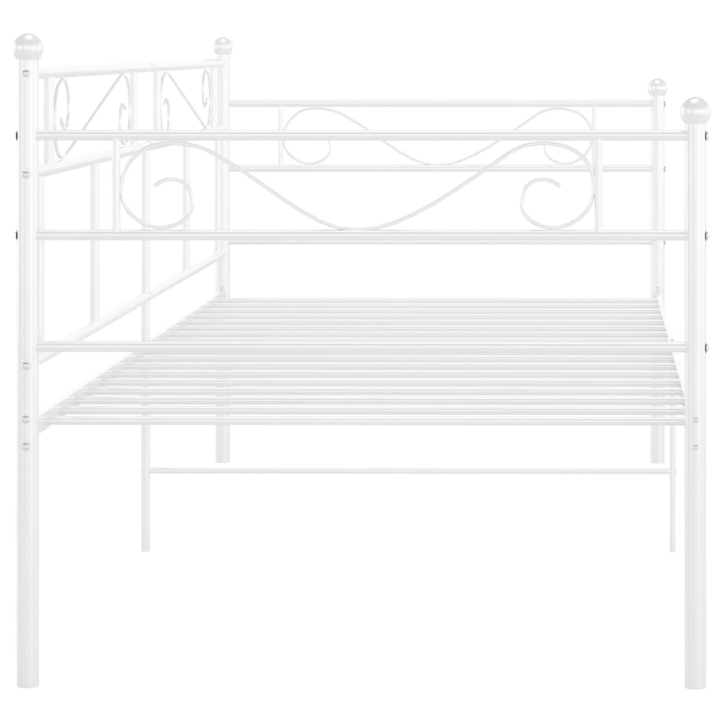 Ramme til sovesofa hvit metall 90x200 cm