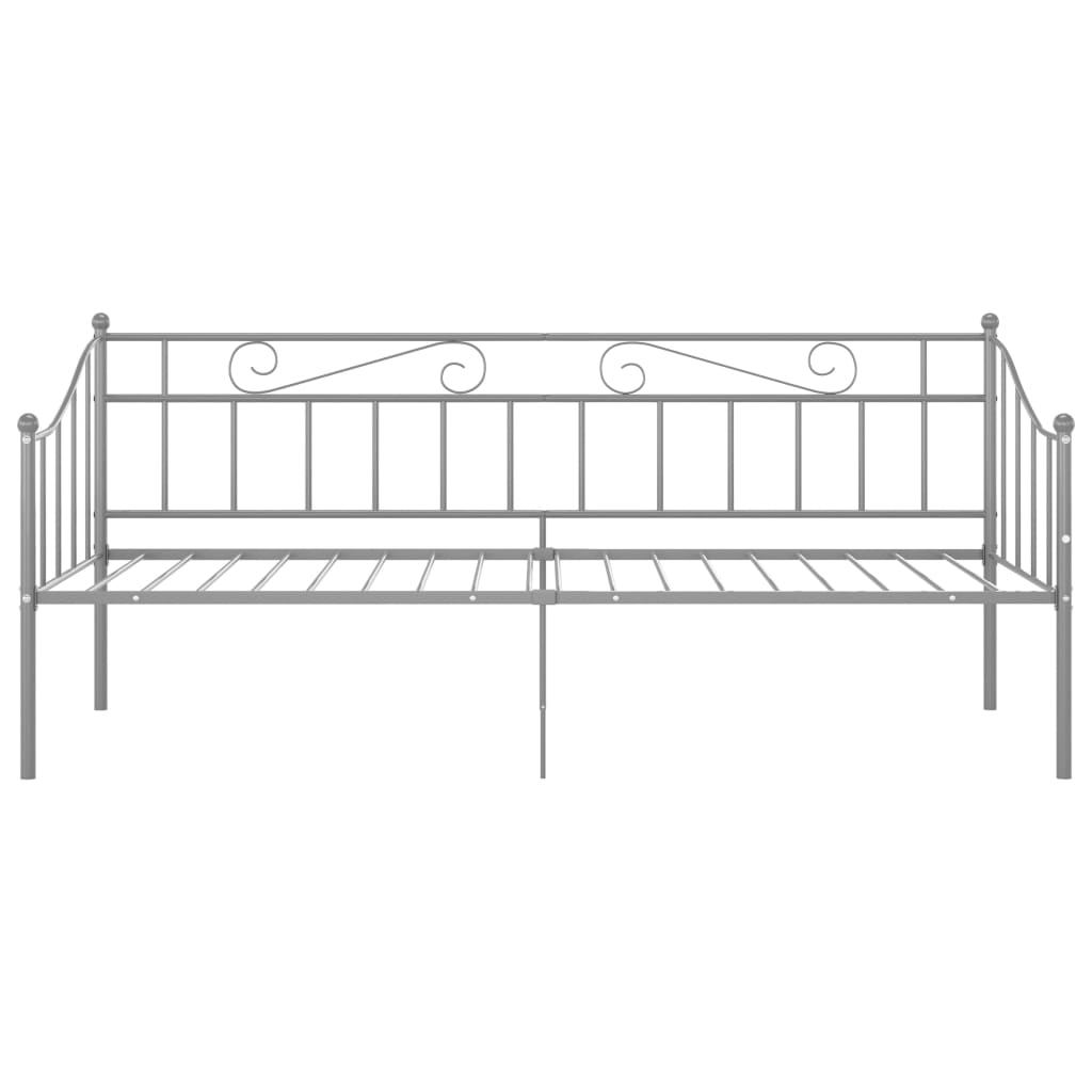 Ramme til sovesofa grå metall 90x200 cm