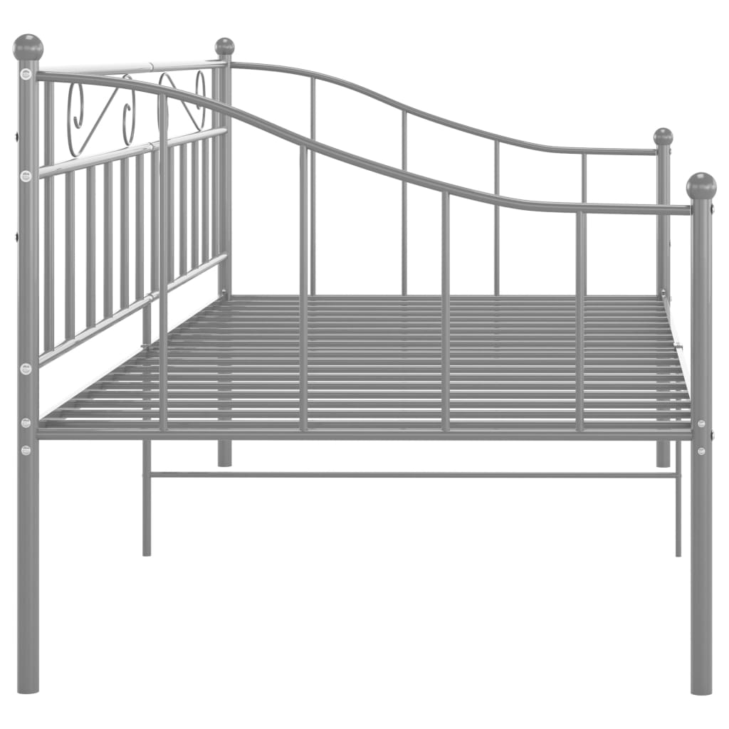Ramme til sovesofa grå metall 90x200 cm