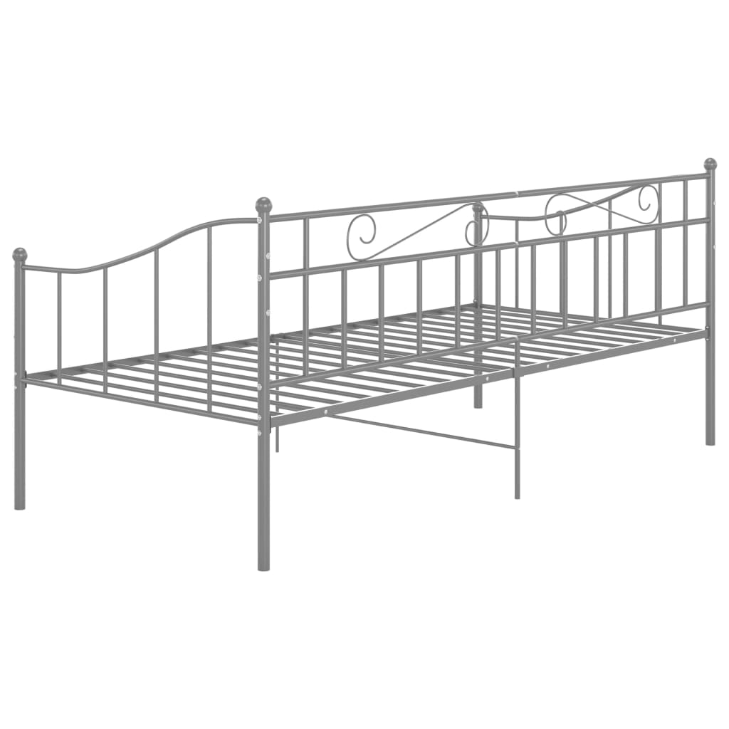 Ramme til sovesofa grå metall 90x200 cm