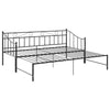 Uttrekkbar ramme til sovesofa svart metall 90x200 cm