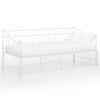 Uttrekkbar ramme til sovesofa hvit metall 90x200 cm
