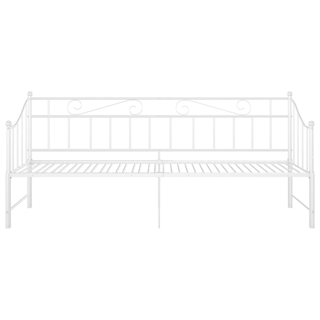 Uttrekkbar ramme til sovesofa hvit metall 90x200 cm