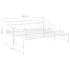 Uttrekkbar ramme til sovesofa hvit metall 90x200 cm