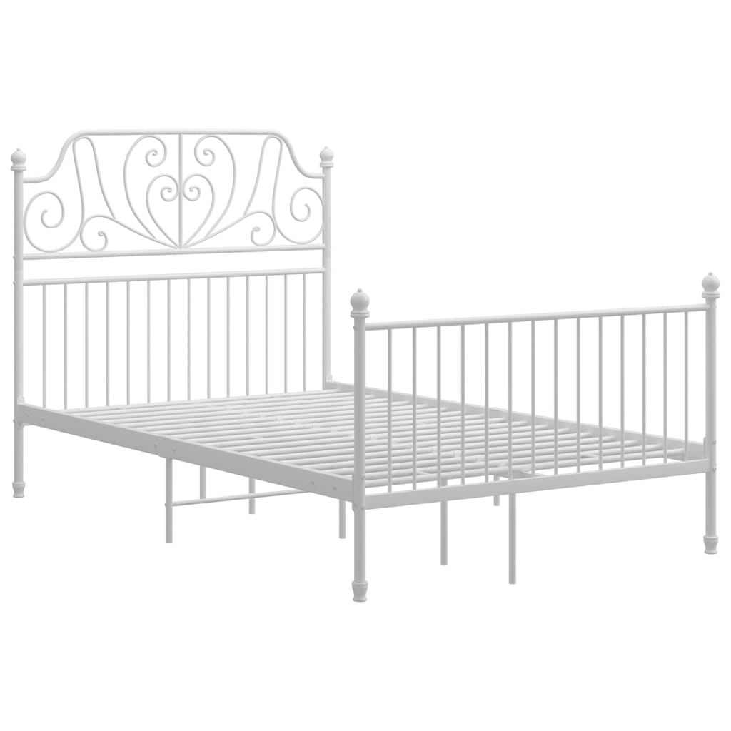 Sengeramme hvit metall 120x200 cm