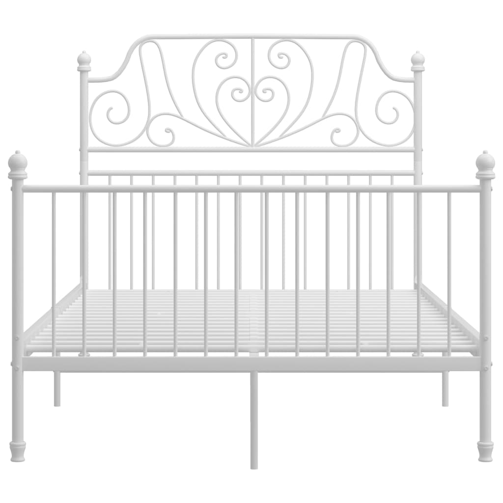 Sengeramme hvit metall 120x200 cm