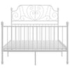 Sengeramme hvit metall 120x200 cm