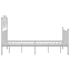 Sengeramme hvit metall 120x200 cm