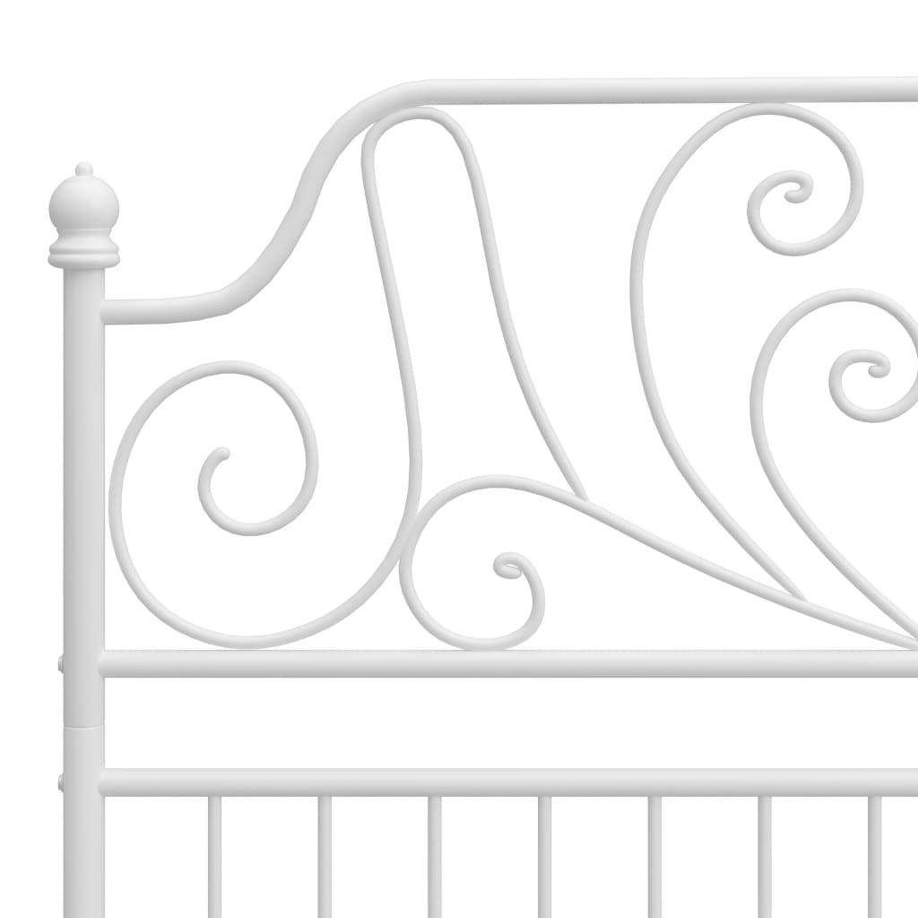 Sengeramme hvit metall 120x200 cm