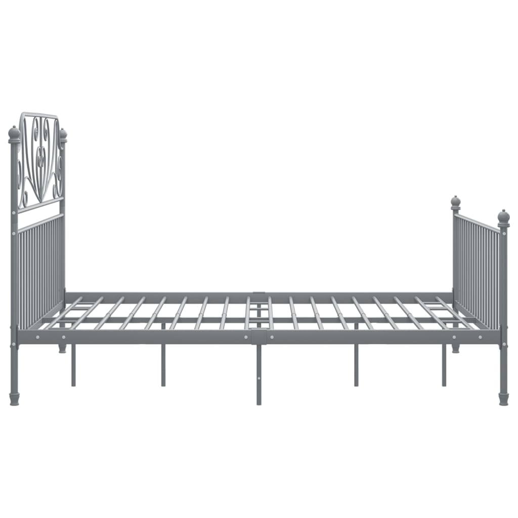 Sengeramme uten madrass grå metall 140x200 cm