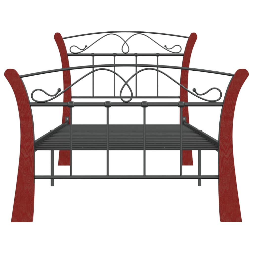 Sengeramme svart metall 90x200 cm