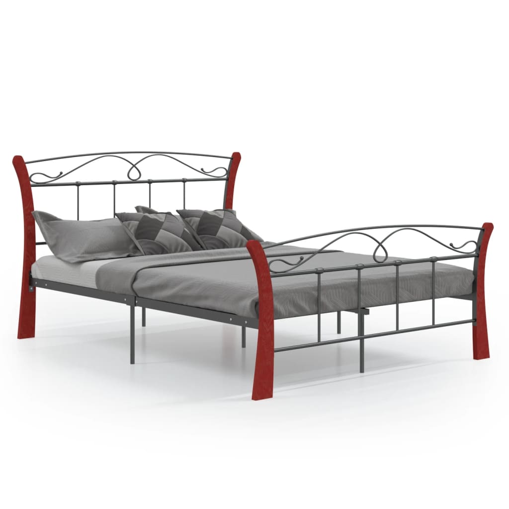 Sengeramme svart metall 120x200 cm