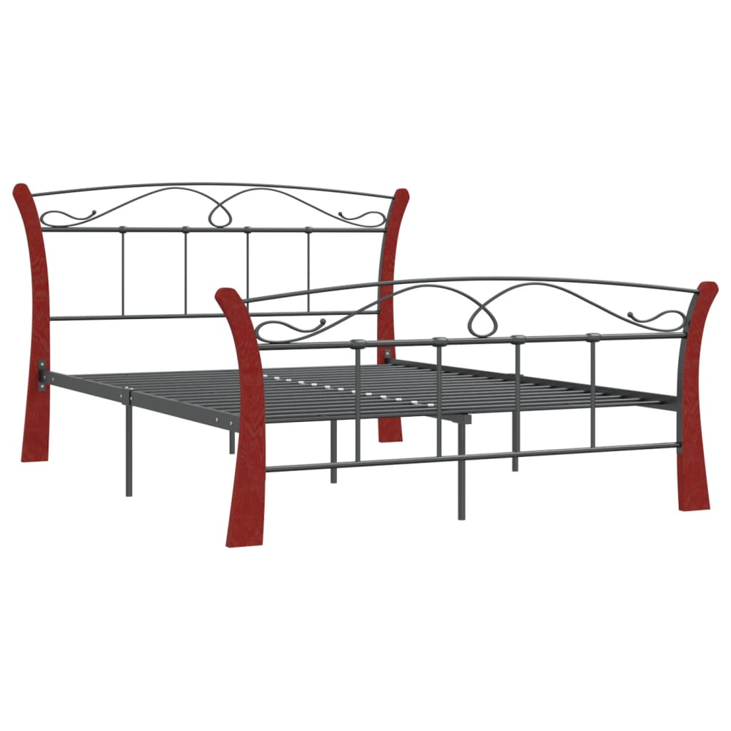Sengeramme svart metall 120x200 cm