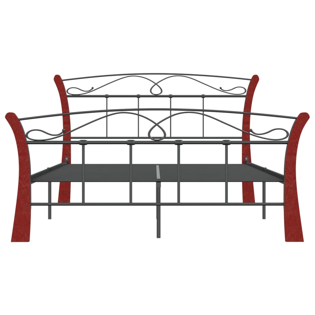 Sengeramme svart metall 120x200 cm