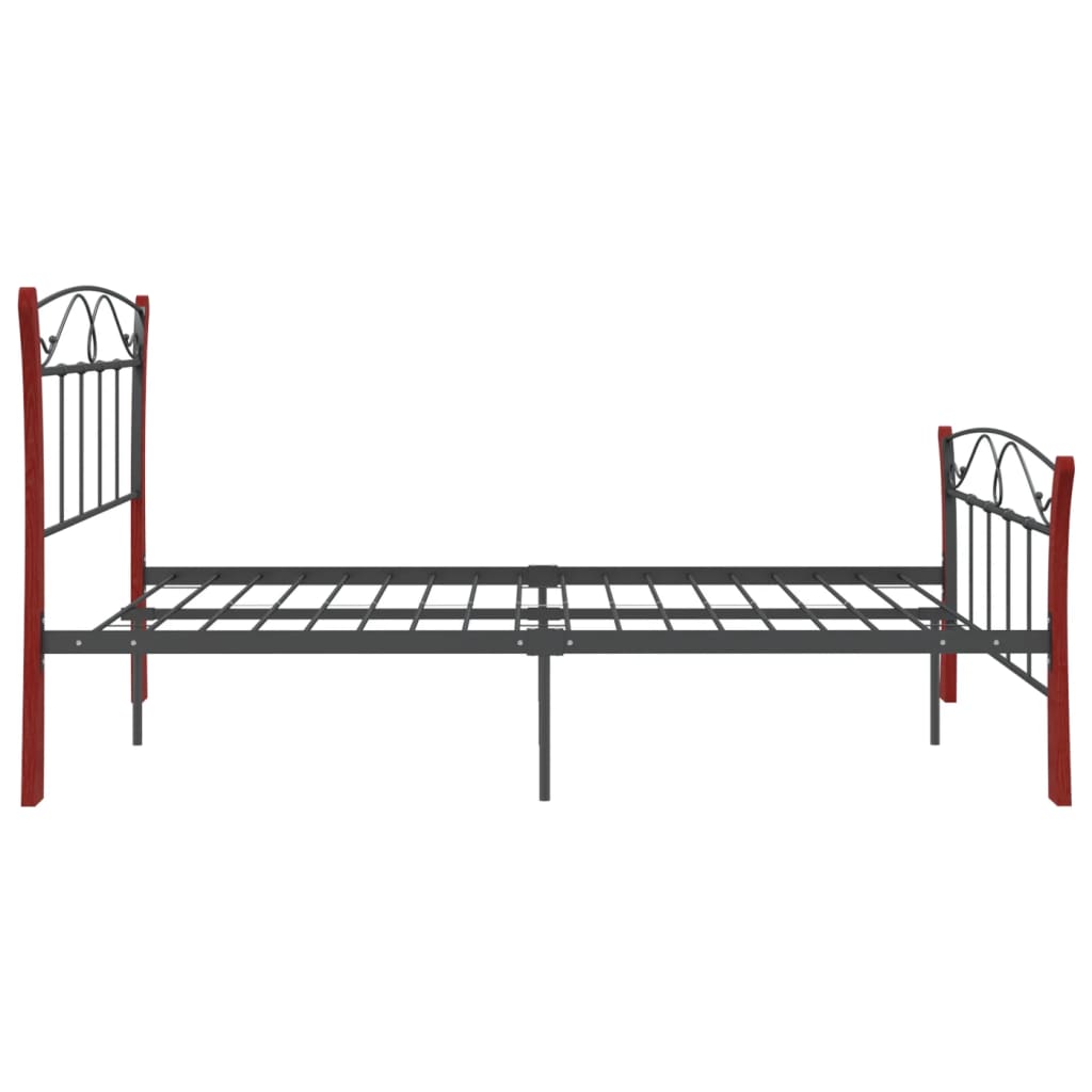Sengeramme svart metall 120x200 cm