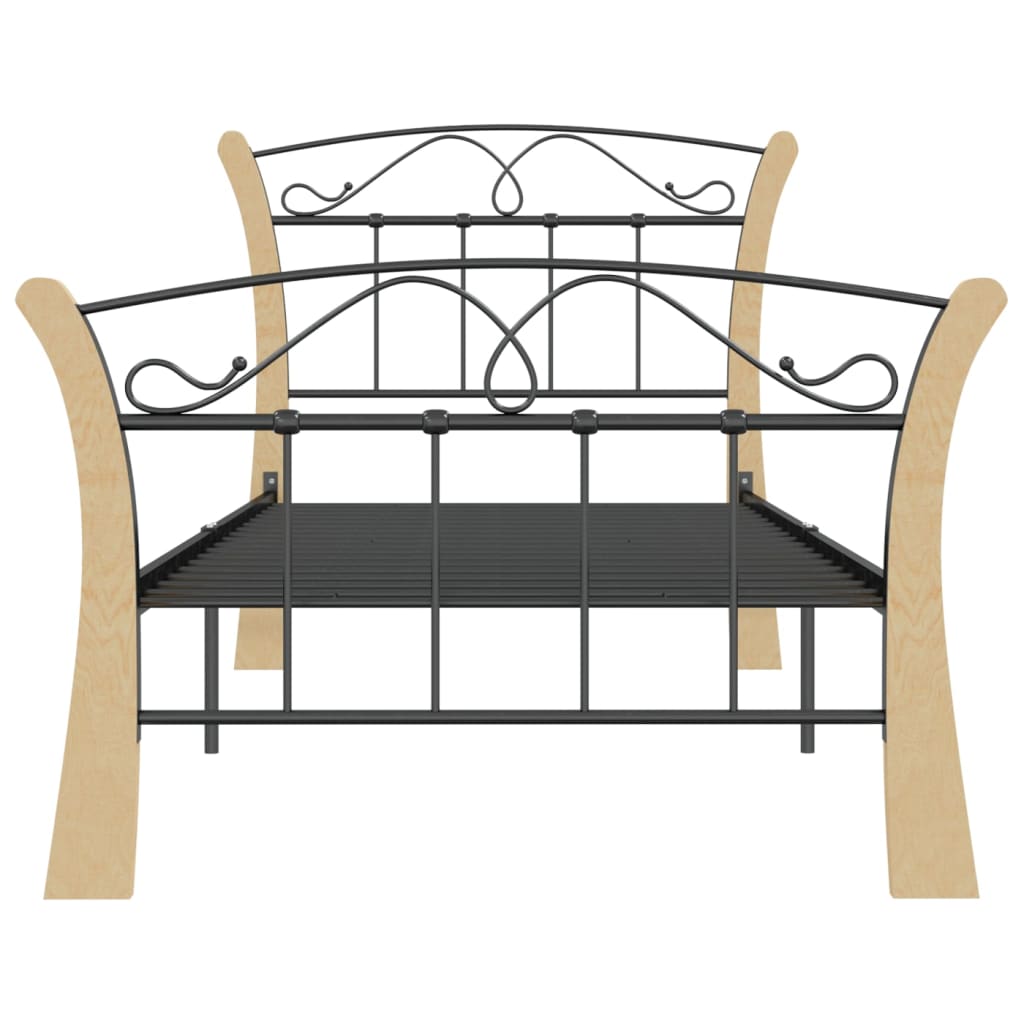 Sengeramme svart metall 90x200 cm