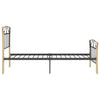 Sengeramme svart metall 90x200 cm
