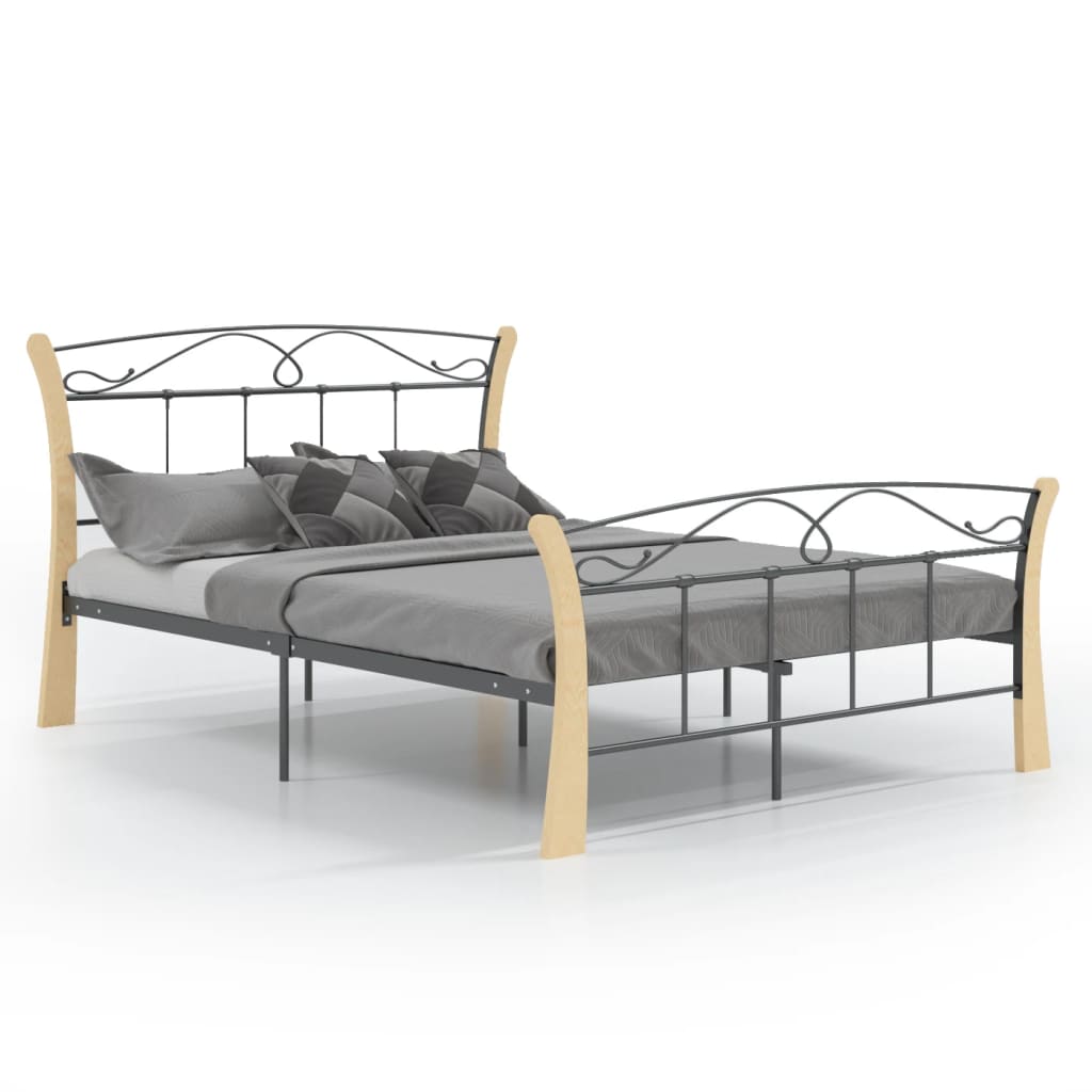 Sengeramme svart metall 120x200 cm