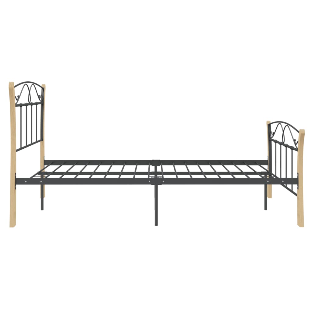 Sengeramme svart metall 120x200 cm
