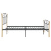Sengeramme svart metall 120x200 cm