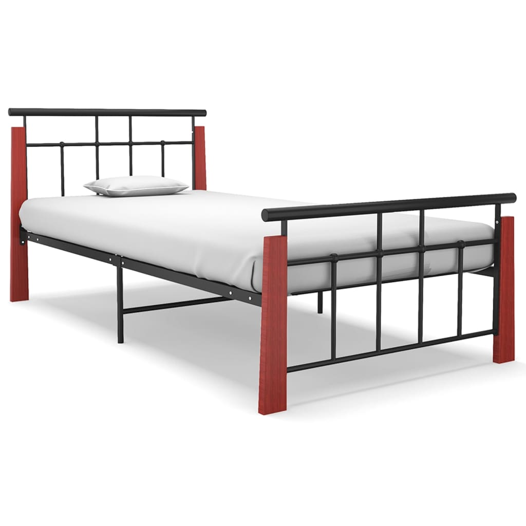 Sengeramme metall og heltre eik 90x200 cm