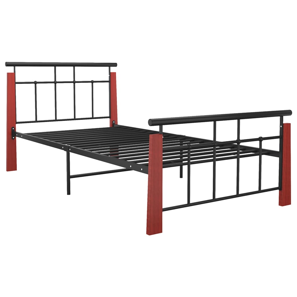 Sengeramme metall og heltre eik 90x200 cm