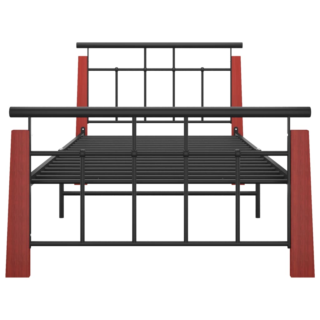 Sengeramme metall og heltre eik 90x200 cm