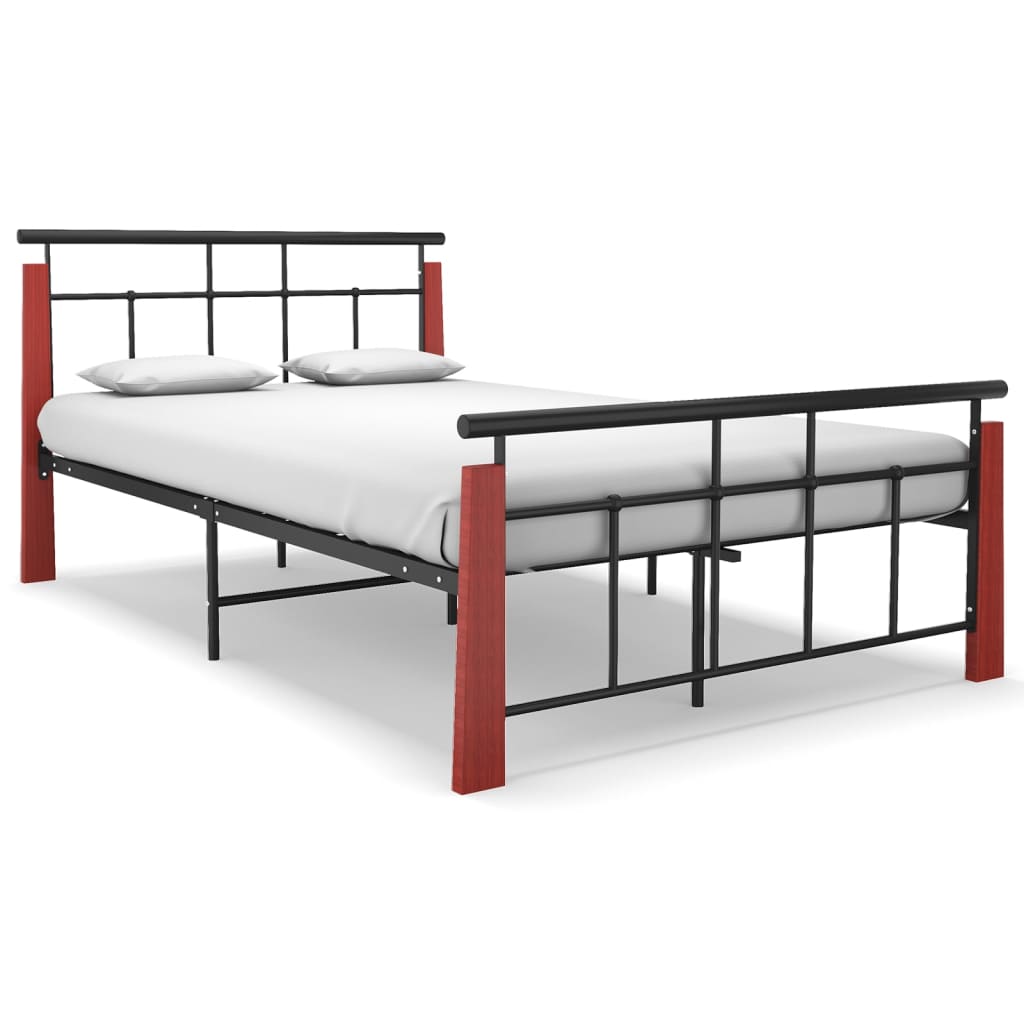 Sengeramme metall og heltre eik 120x200 cm