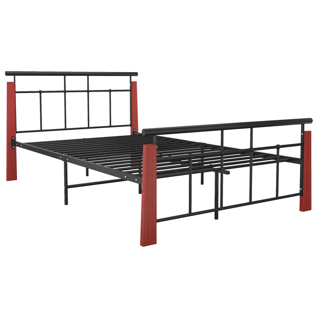 Sengeramme metall og heltre eik 120x200 cm
