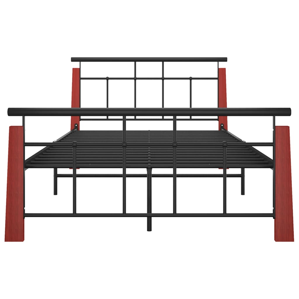 Sengeramme metall og heltre eik 120x200 cm