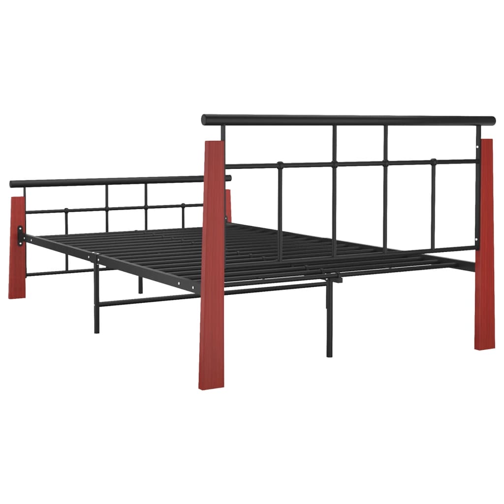 Sengeramme metall og heltre eik 120x200 cm
