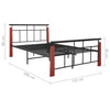 Sengeramme metall og heltre eik 120x200 cm