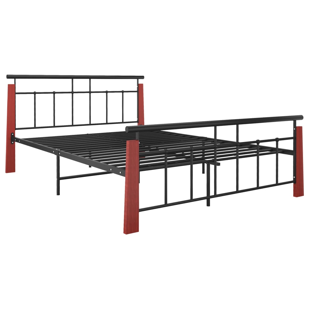 Sengeramme metall og heltre eik 140x200 cm