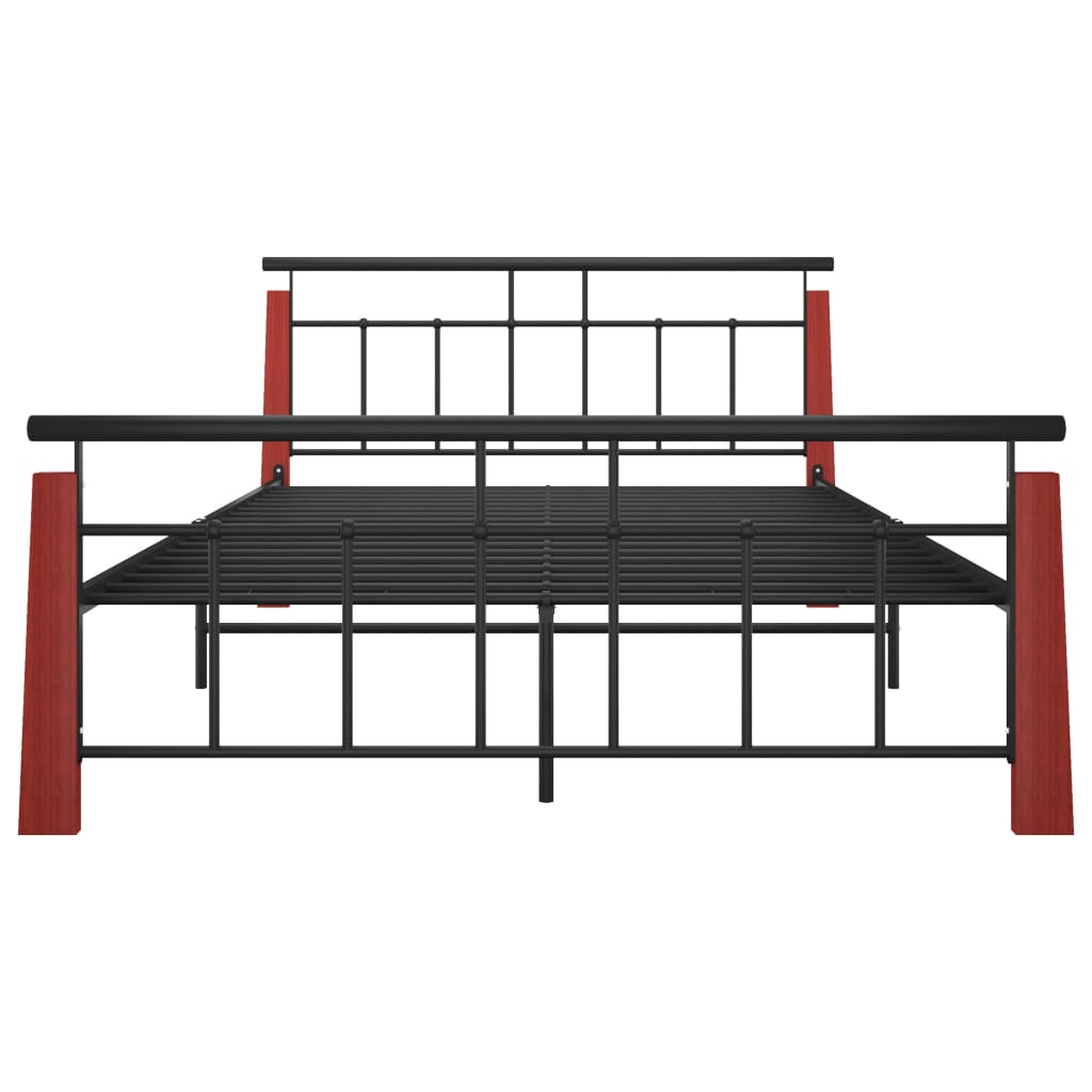 Sengeramme metall og heltre eik 140x200 cm