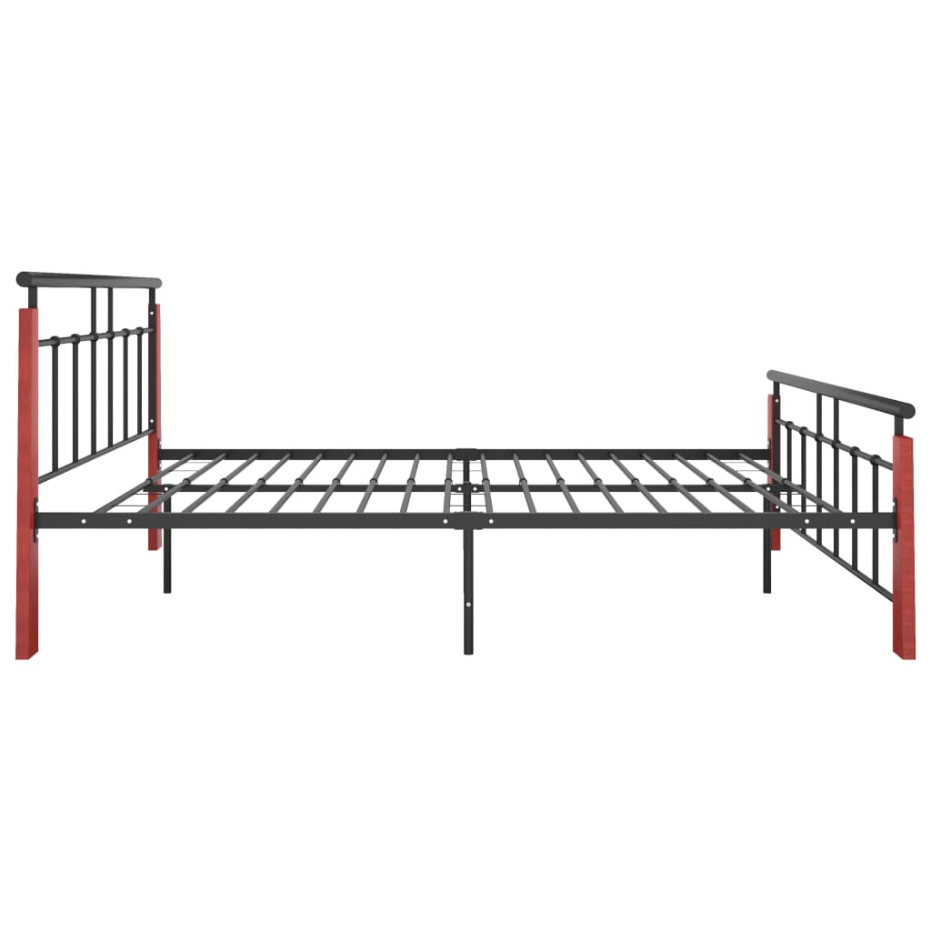 Sengeramme metall og heltre eik 140x200 cm