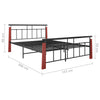 Sengeramme metall og heltre eik 140x200 cm