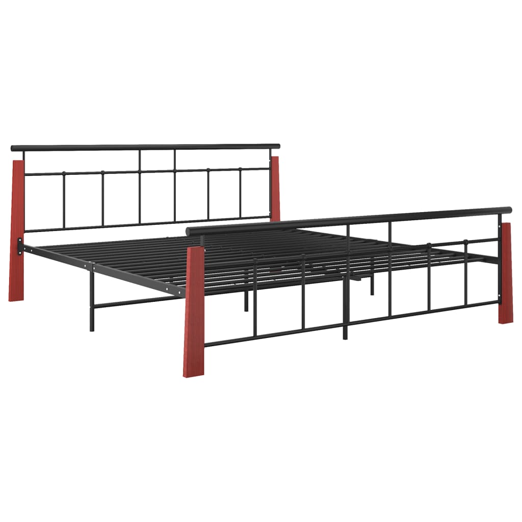 Sengeramme metall og heltre eik 180x200 cm