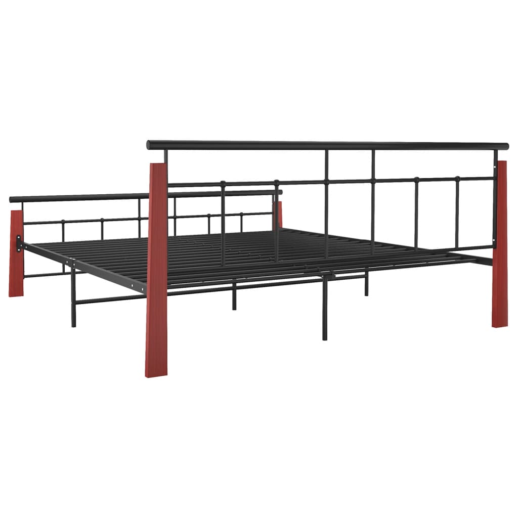 Sengeramme metall og heltre eik 180x200 cm