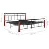 Sengeramme metall og heltre eik 180x200 cm