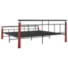 Sengeramme metall og heltre eik 200x200 cm
