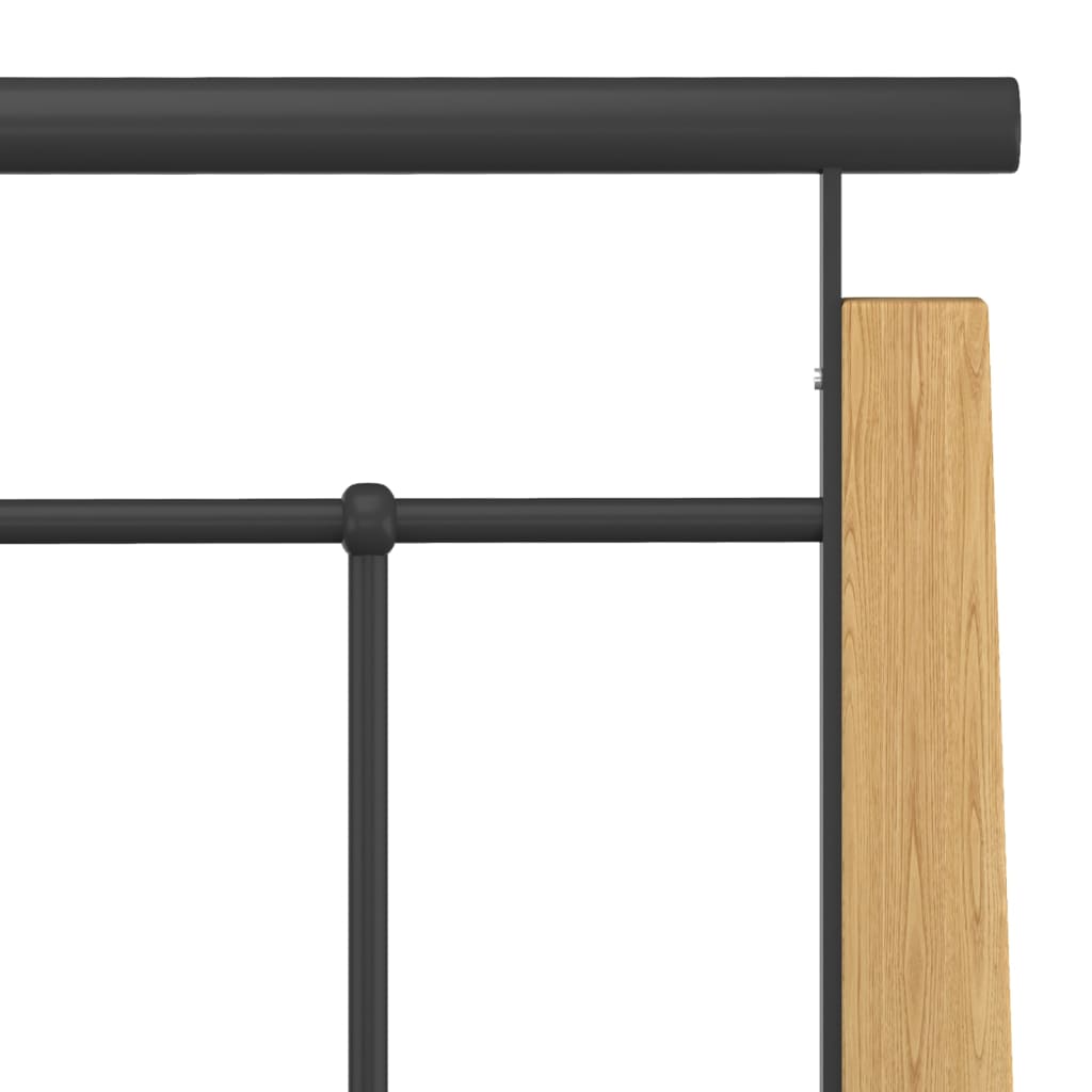 Sengeramme metall og heltre eik 90x200 cm