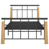 Sengeramme metall og heltre eik 100x200 cm